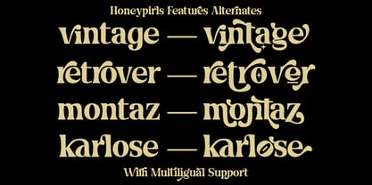 Honeypirls Regular Font Poster 4