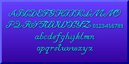 Cross Stitch Cursive Font Poster 5