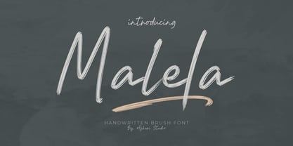 Malela Handwritten Brush Fuente Póster 1