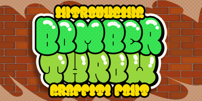 Bomber Throw Font Poster 1