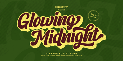 Glowing Midnight Font Poster 1