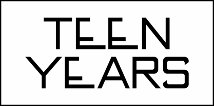 Teen Years JNL Font Poster 2