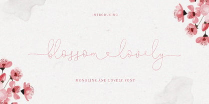 Blossom Lovely Font Poster 8
