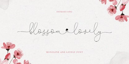 Blossom Lovely Font Poster 1