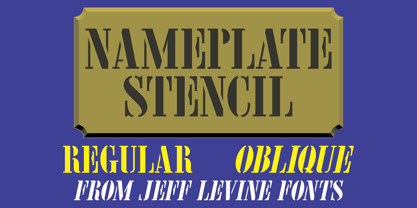 Nameplate Stencil JNL Font Poster 1