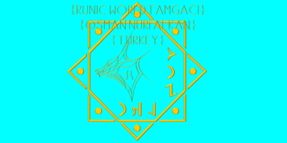 Ongunkan  Old Turkic Arrival Font Poster 3