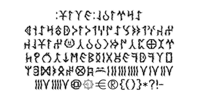 Ongunkan  Old Turkic Arrival Font Poster 7