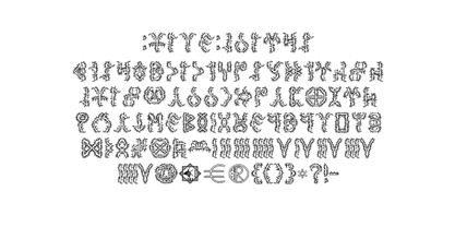 Ongunkan  Old Turkic Arrival Font Poster 2