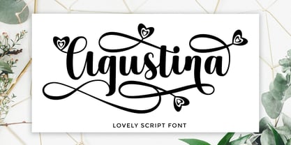 Agustina Script Font Poster 1