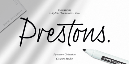 Preston Signature Font Poster 1