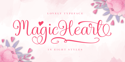 Magic Heart Font Poster 1