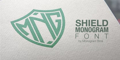 Shield Monogram Font Poster 7