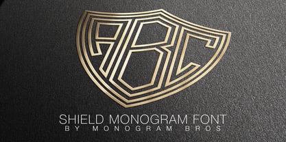 Shield Monogram Font Poster 5