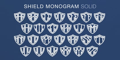 Shield Monogram Font Poster 2