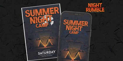 Night Rumble Font Poster 2