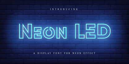 Neon LED V2 Font Poster 1