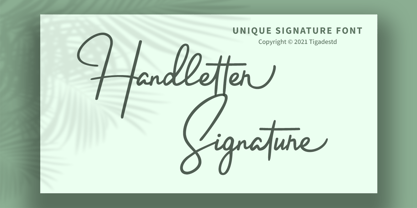 Handletter Signature Font Poster 1