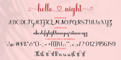 Hello Night Font Poster 7