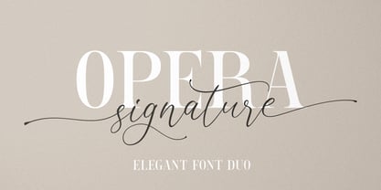 Opera Signature Font Poster 1