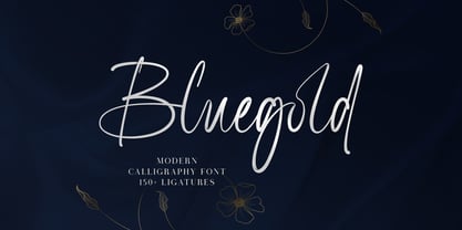 Bluegold Font Poster 1