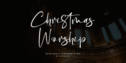 Christmas Worship Font Poster 1