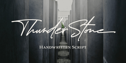 Thunder Stone Script Font Poster 1