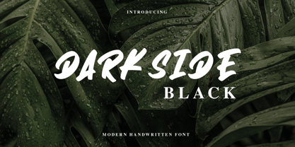 Darkside Black Font Poster 1