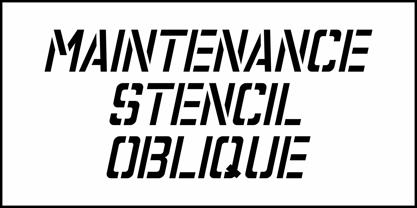 Maintenance Stencil JNL Font Poster 4