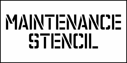 Maintenance Stencil JNL Font Poster 2