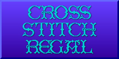 Cross Stitch Regal Font Poster 1