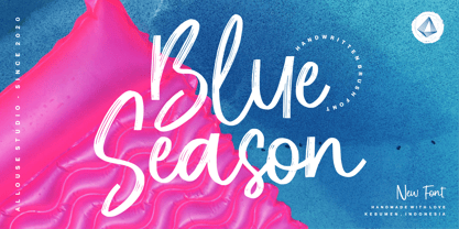Blue Season Font Poster 1
