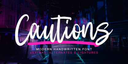Cautions Brush Font Poster 1