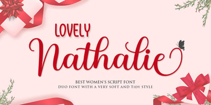 Lovely Nathalie Script Duo Font Poster 1