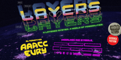 Space Armada Font Poster 4