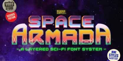 Space Armada Font Poster 1
