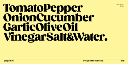Gazpacho Font Poster 2