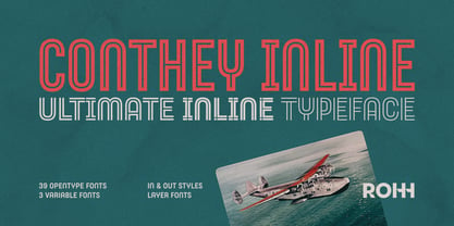 Conthey Inline Font Poster 1