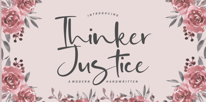 Thinker Justice Font Poster 1