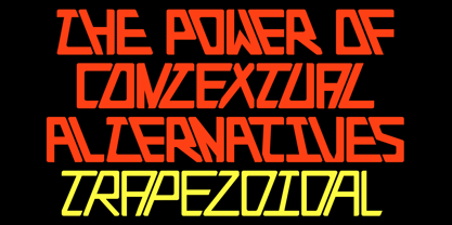 Trapezoidal Font Poster 2