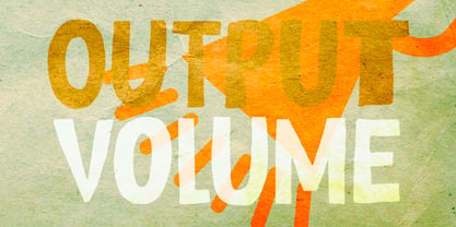 Output Volume Font Poster 1