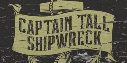 Captain Tall Shipwreck Font Poster 1