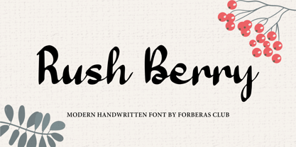 Rush Berry Font Poster 1
