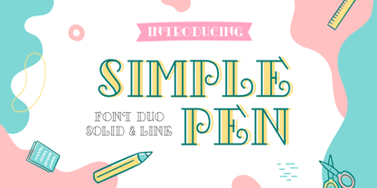 Simple Pen Font Poster 1