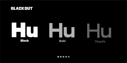 HU Blackout Font Poster 3