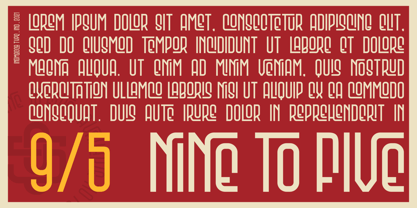 Nine To FIve Font Poster 8