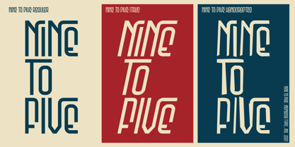 Nine To FIve Font Poster 2