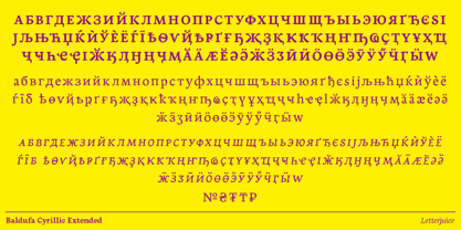Baldufa Cyrillic Ltn Fuente Póster 4