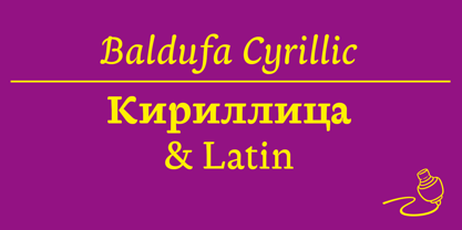 Baldufa Cyrillic Ltn Fuente Póster 1