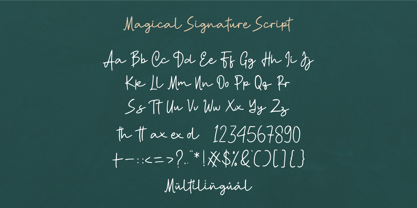Magical Signature Fuente Póster 13