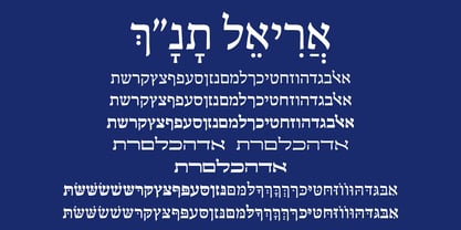 Hebrew Ariel Tanach Fuente Póster 1